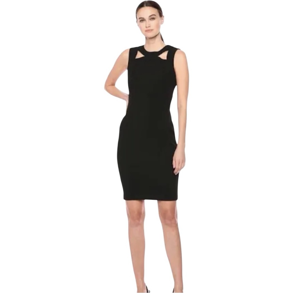 NWT Calvin Klein Elegant Black Womens Cut Out Sleeveless Dress